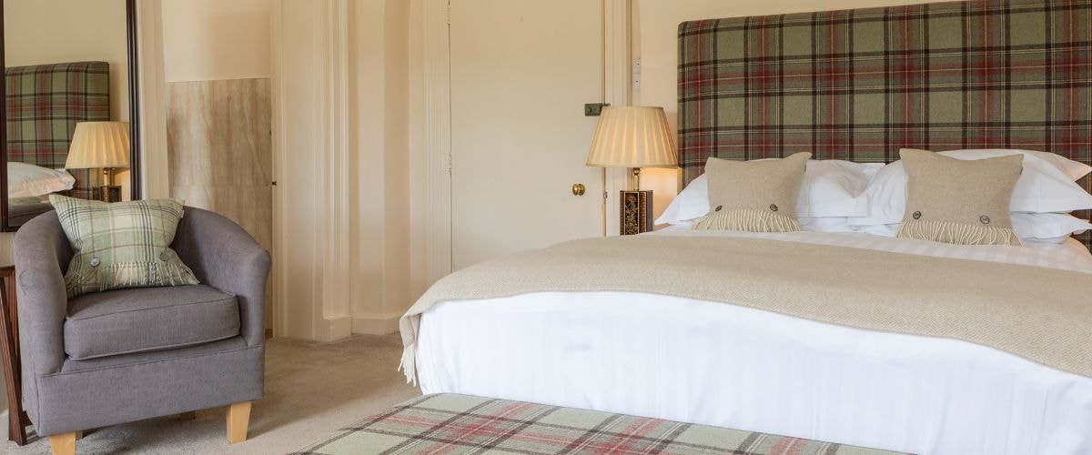 The Redmire bedroom features a king sized bed at our stunning boutique hotel in swaledale